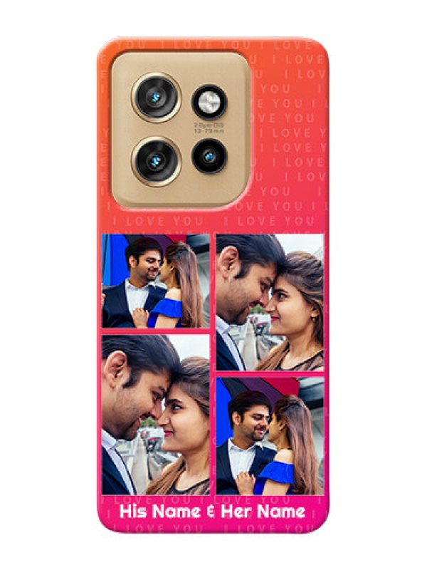 Custom Motorola Edge 50 Neo custom back covers: I Love You Pink Design