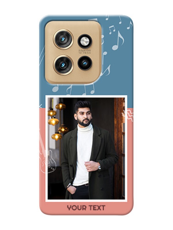 Custom Motorola Edge 50 Neo Phone Back Covers with Color Musical Note Design