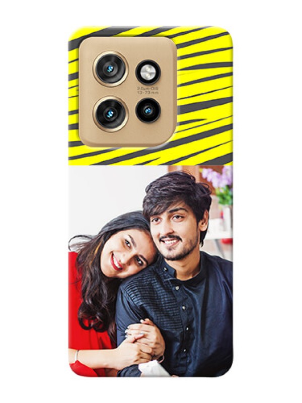 Custom Motorola Edge 50 Neo Personalised mobile covers: Yellow Abstract Design