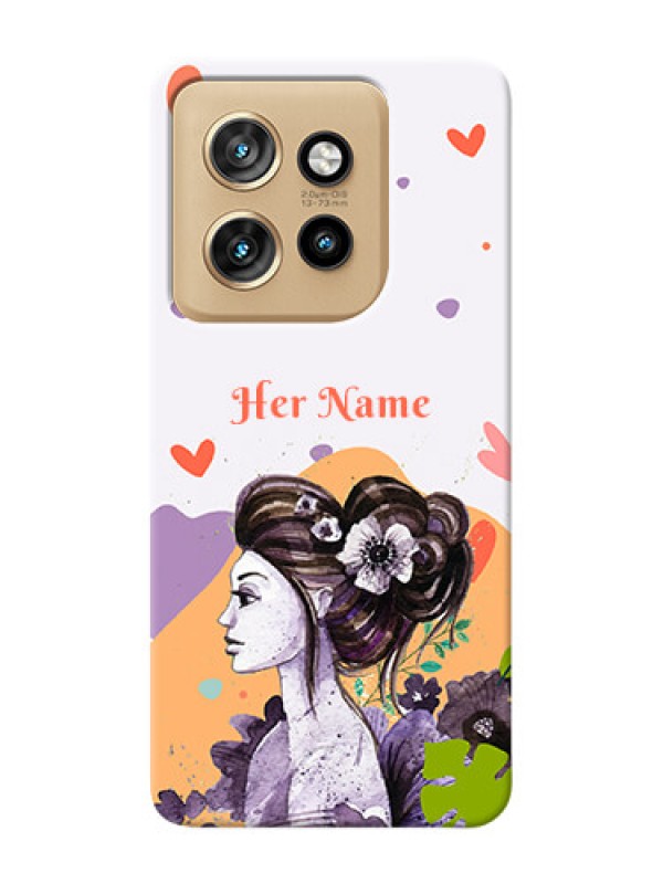 Custom Motorola Edge 50 Neo Personalized Phone Case with Woman And Nature Design
