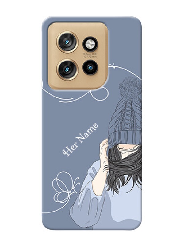 Custom Motorola Edge 50 Neo Custom Mobile Case with Girl in winter outfit Design