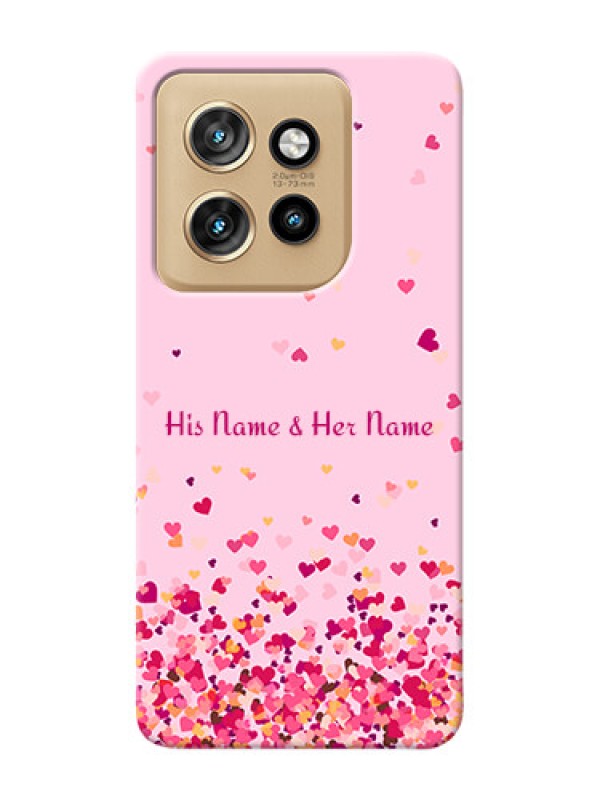Custom Motorola Edge 50 Neo Photo Printing on Case with Floating Hearts Design