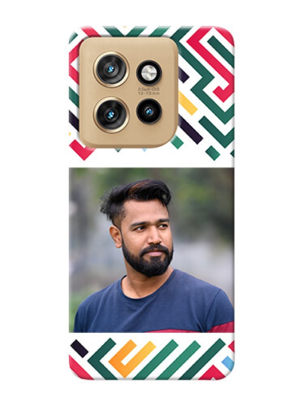 Custom Motorola Edge 50 Neo Personalized Phone Case with Colorful Maze Pattern Design