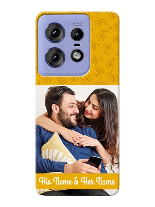 Custom Motorola Edge 50 Pro 5G Custom Hard Phone Case - Yellow Floral Design
