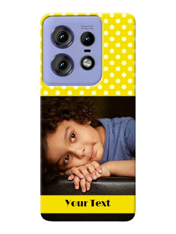 Custom Motorola Edge 50 Pro 5G Custom Hard Phone Case - Bright Yellow Case Design