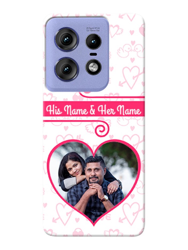 Custom Motorola Edge 50 Pro 5G Custom Hard Phone Case - Heart Shape Love Design