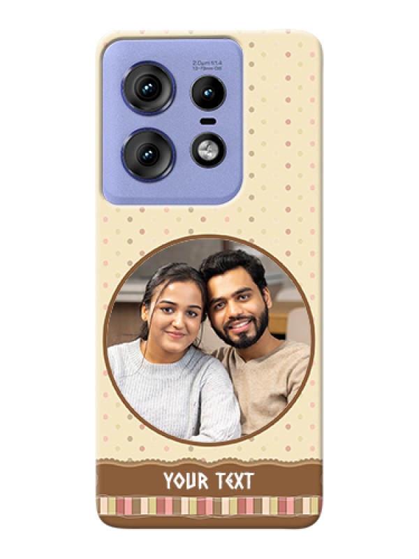 Custom Motorola Edge 50 Pro 5G Custom Hard Phone Case - Brown Dotted Mobile Case Design