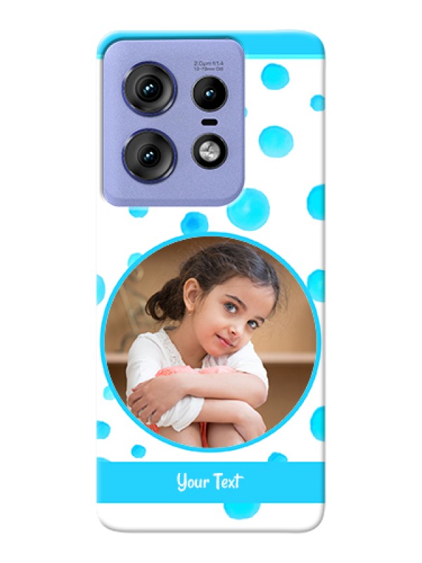 Custom Motorola Edge 50 Pro 5G Custom Hard Phone Case - Blue Bubbles Pattern Design