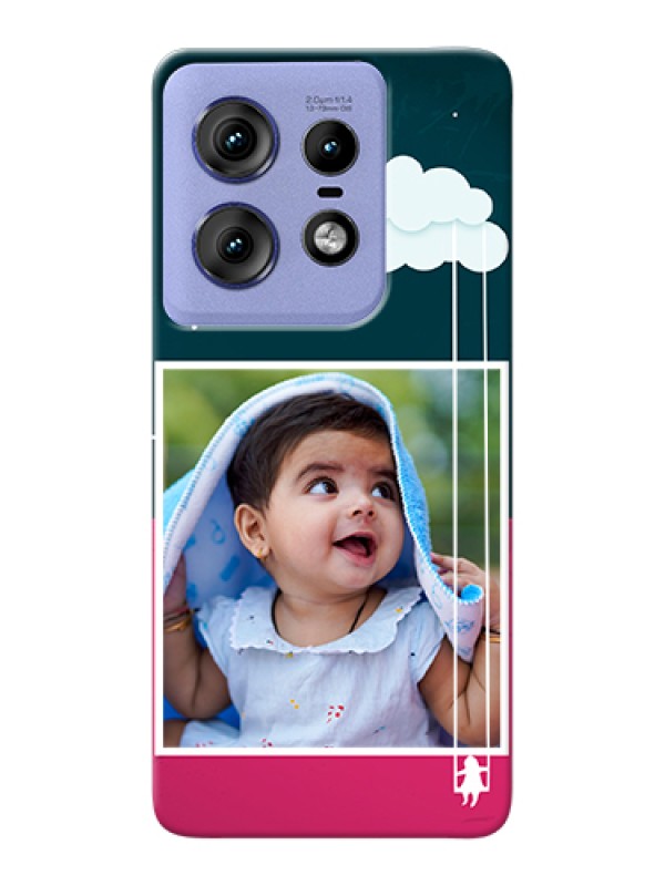 Custom Motorola Edge 50 Pro 5G Custom Hard Phone Case - Cute Girl With Cloud Design