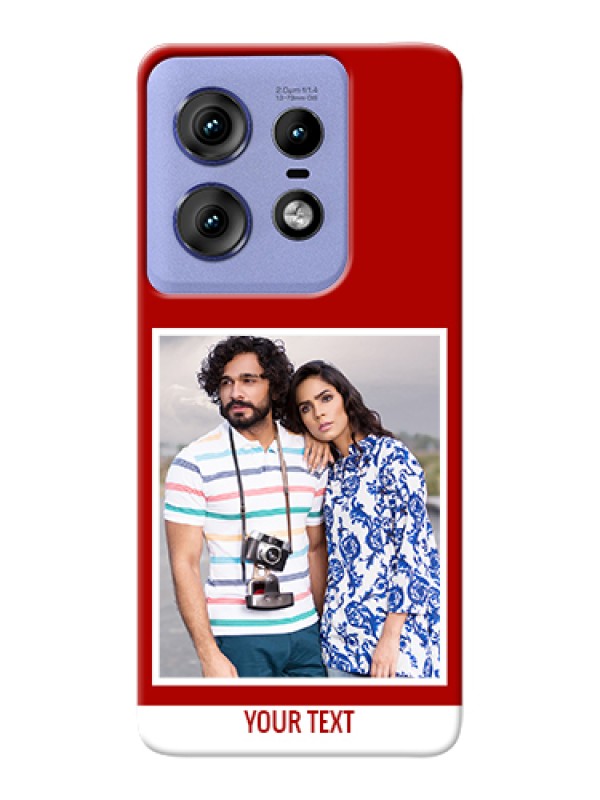 Custom Motorola Edge 50 Pro 5G Custom Hard Phone Case - Red Color Design