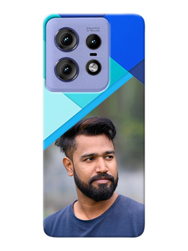 Custom Motorola Edge 50 Pro 5G Custom Hard Phone Case - Blue Pattern Design