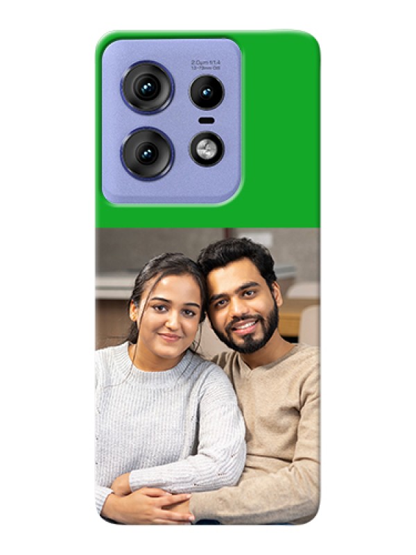 Custom Motorola Edge 50 Pro 5G Custom Hard Phone Case - Green Pattern Design