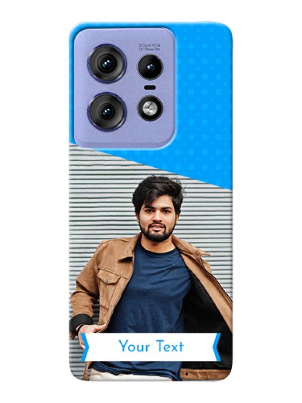 Custom Motorola Edge 50 Pro 5G Custom Hard Phone Case - Simple Blue Color Design