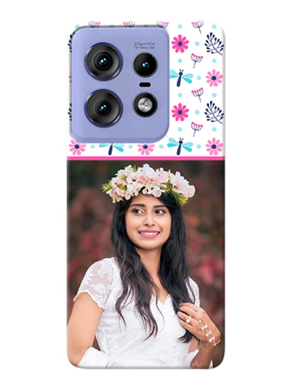 Custom Motorola Edge 50 Pro 5G Custom Hard Phone Case - Colorful Flower Design