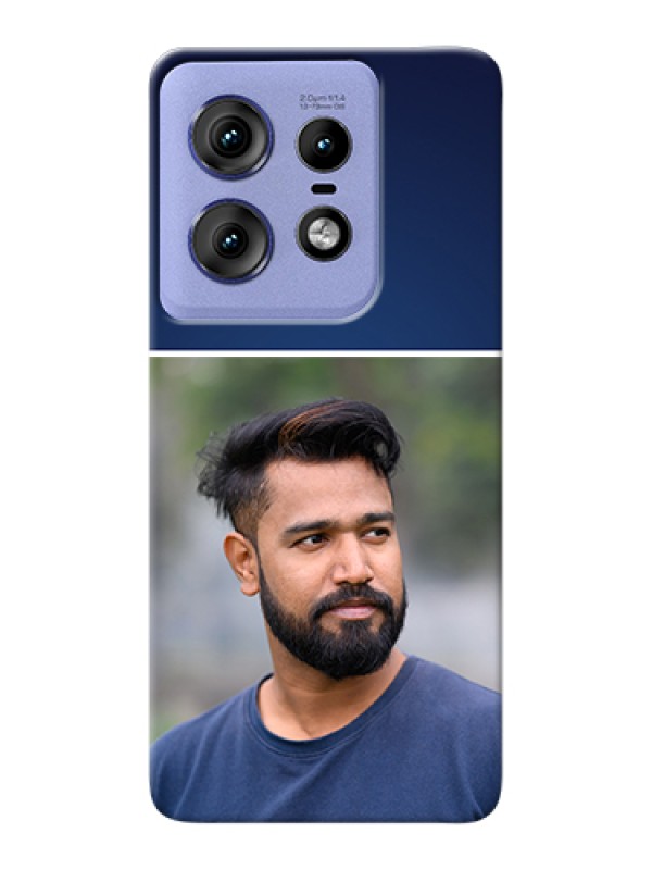 Custom Motorola Edge 50 Pro 5G Custom Hard Phone Case - Simple Royal Blue Design