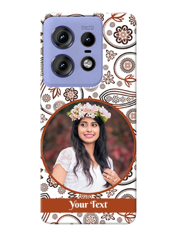 Custom Motorola Edge 50 Pro 5G Custom Hard Phone Case - Abstract Flower Design