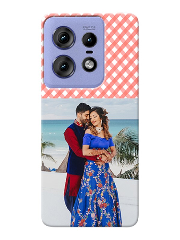 Custom Motorola Edge 50 Pro 5G Custom Hard Phone Case - Pink Pattern Design