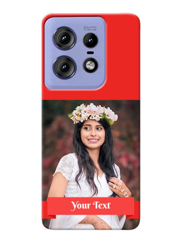 Custom Motorola Edge 50 Pro 5G Custom Hard Phone Case - Simple Red Color Design