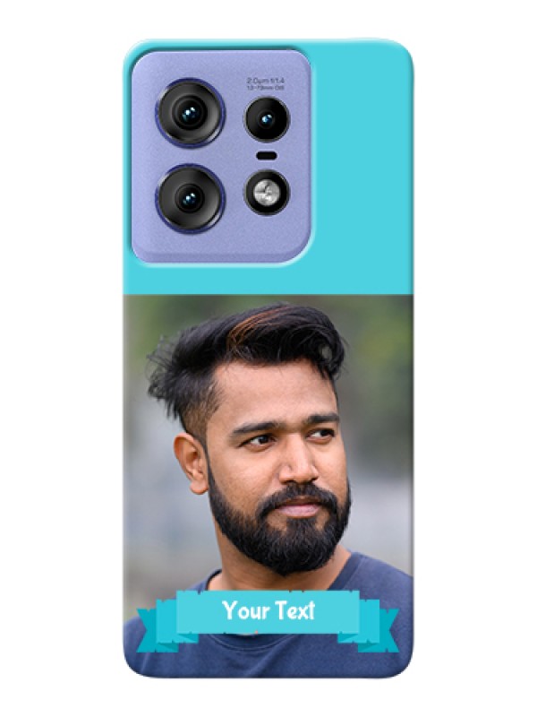 Custom Motorola Edge 50 Pro 5G Custom Hard Phone Case - Blue Color Design