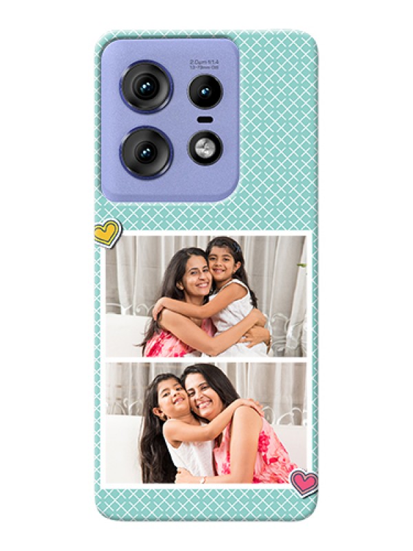 Custom Motorola Edge 50 Pro 5G Custom Hard Phone Case - 2 Image Holder With Pattern Design