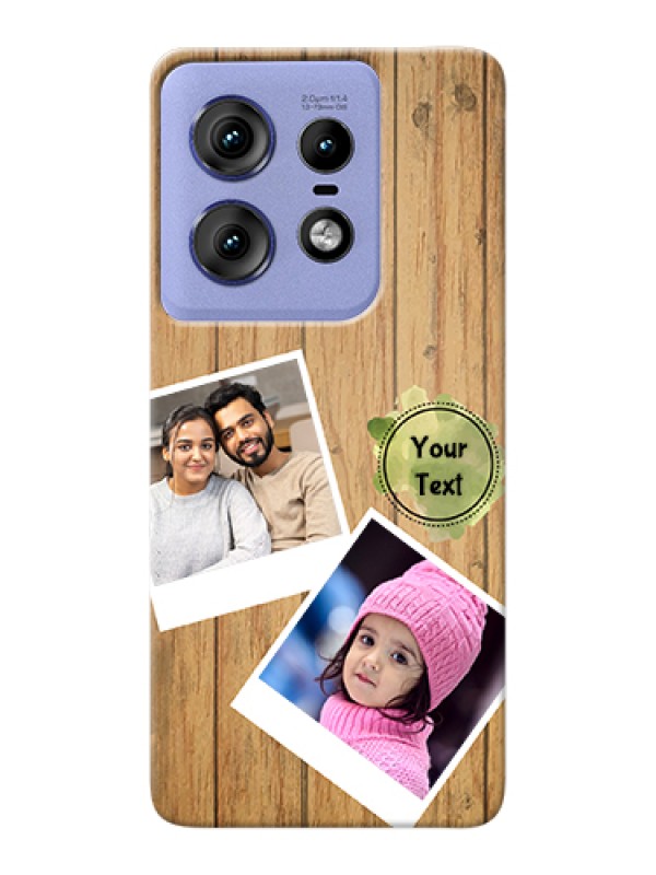 Custom Motorola Edge 50 Pro 5G Custom Hard Phone Case - Wooden Texture Design