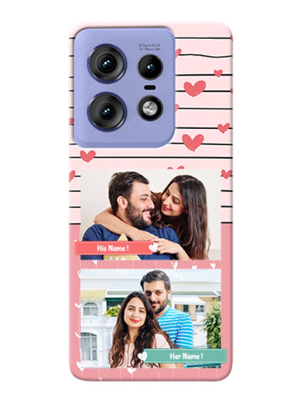 Custom Motorola Edge 50 Pro 5G Custom Hard Phone Case - Photo With Heart Design