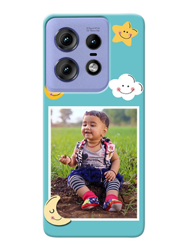 Custom Motorola Edge 50 Pro 5G Custom Hard Phone Case - Smiley Kids Stars Design