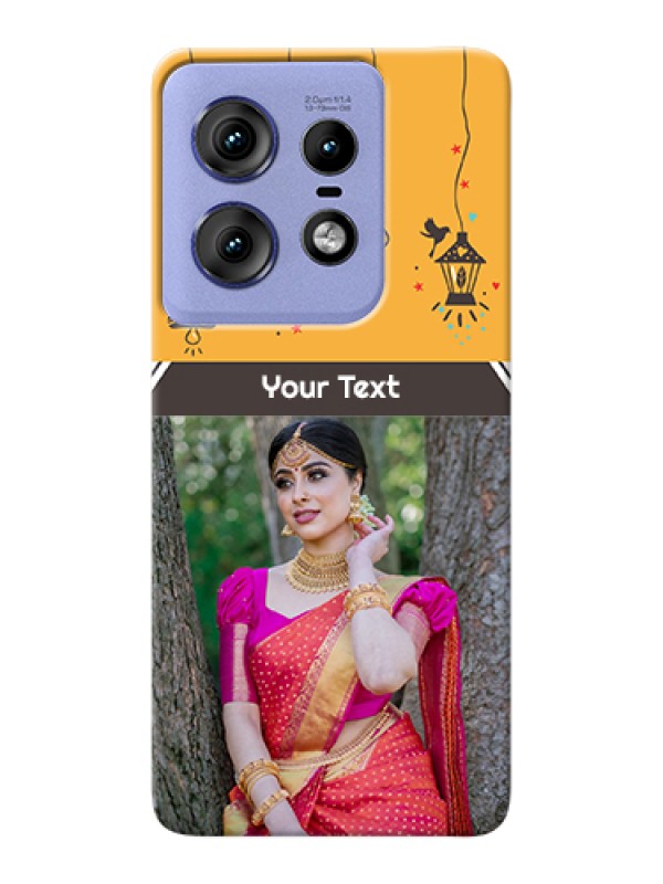 Custom Motorola Edge 50 Pro 5G Custom Hard Phone Case - With Family Picture And Icons