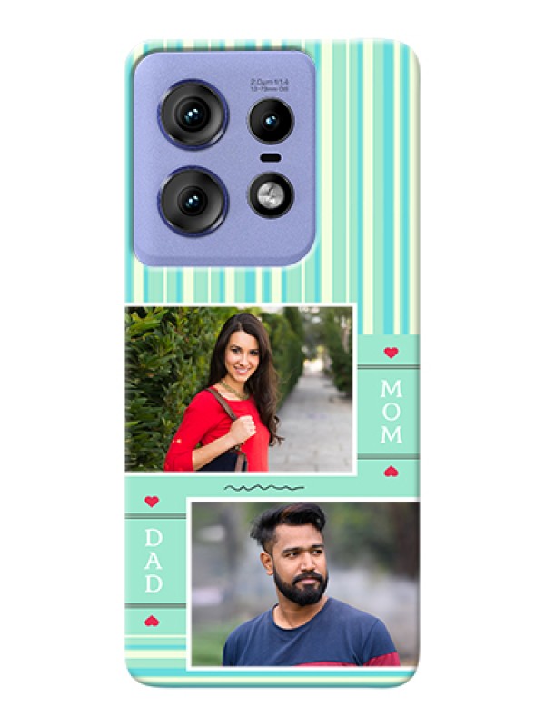 Custom Motorola Edge 50 Pro 5G Custom Hard Phone Case - Mom & Dad Pic Design