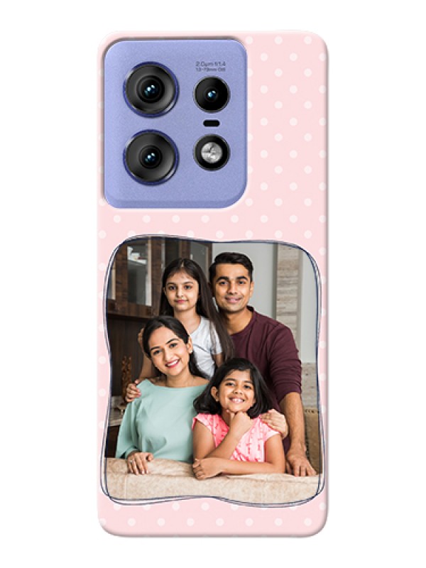 Custom Motorola Edge 50 Pro 5G Custom Hard Phone Case - Family With Dots Design