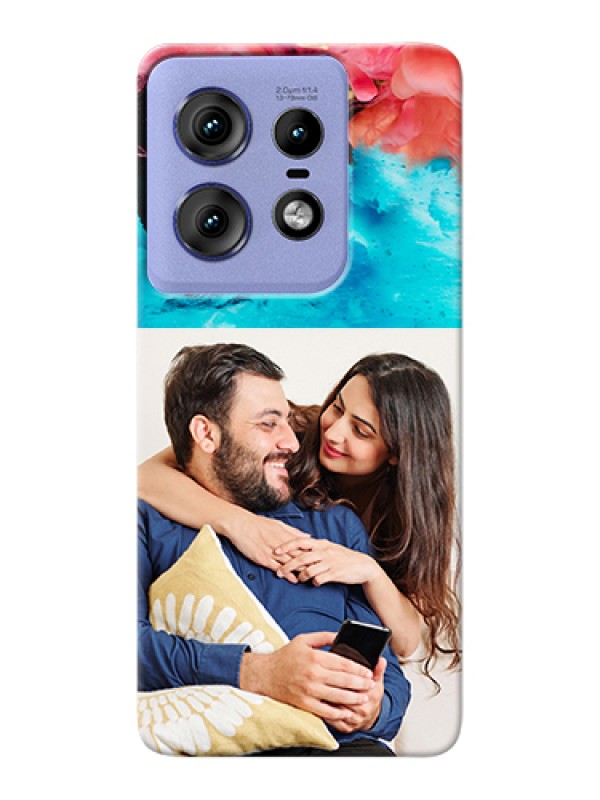 Custom Motorola Edge 50 Pro 5G Custom Hard Phone Case - Quote With Acrylic Painting Design