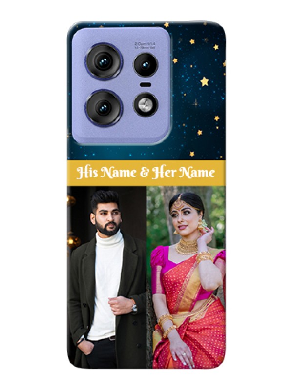 Custom Motorola Edge 50 Pro 5G Custom Hard Phone Case - Galaxy Stars Backdrop Design