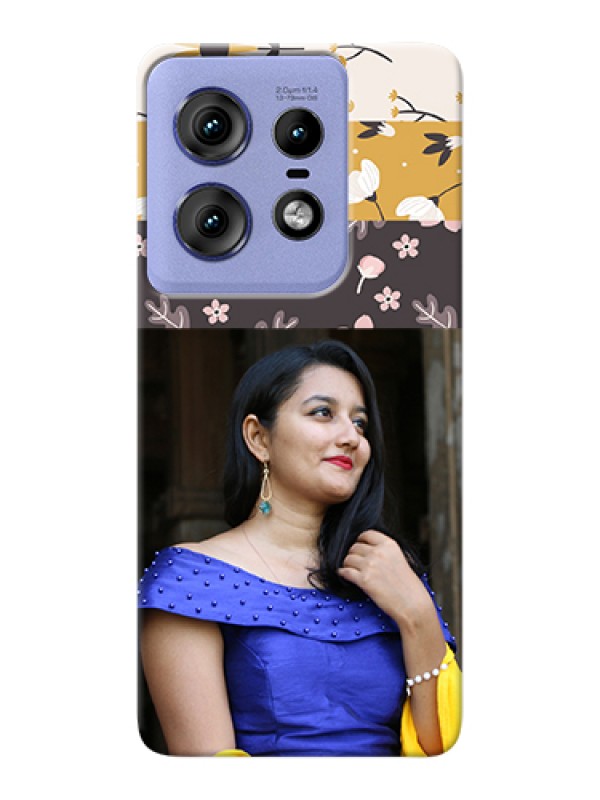 Custom Motorola Edge 50 Pro 5G Custom Hard Phone Case - Stylish Floral Design