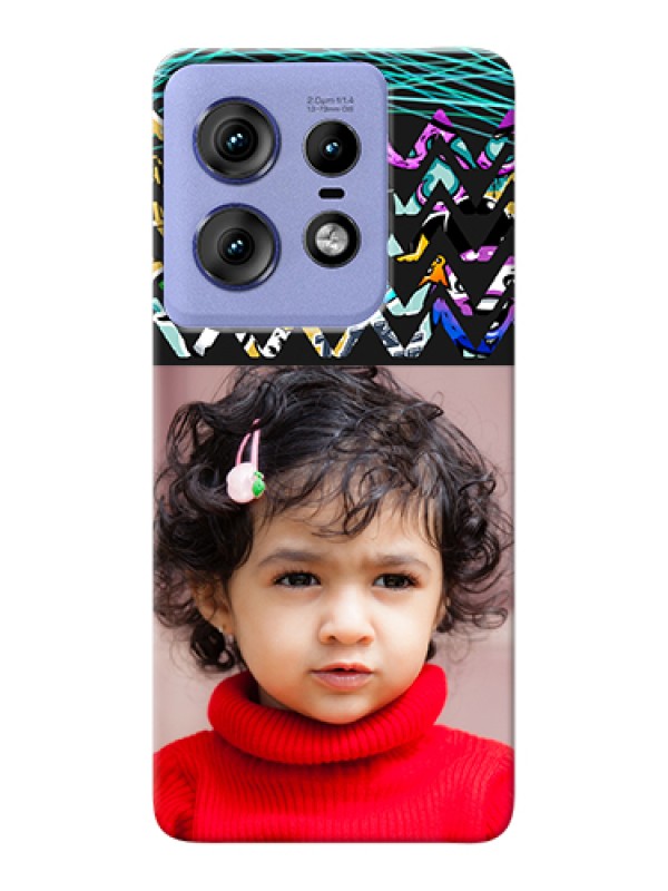 Custom Motorola Edge 50 Pro 5G Custom Hard Phone Case - Neon Abstract Design