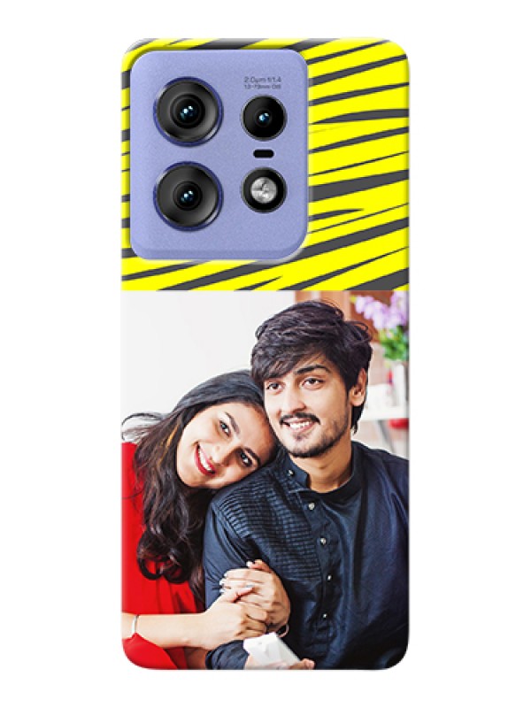 Custom Motorola Edge 50 Pro 5G Custom Hard Phone Case - Yellow Abstract Design