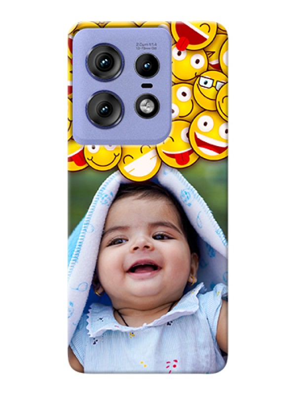 Custom Motorola Edge 50 Pro 5G Custom Hard Phone Case - With Smiley Emoji Design