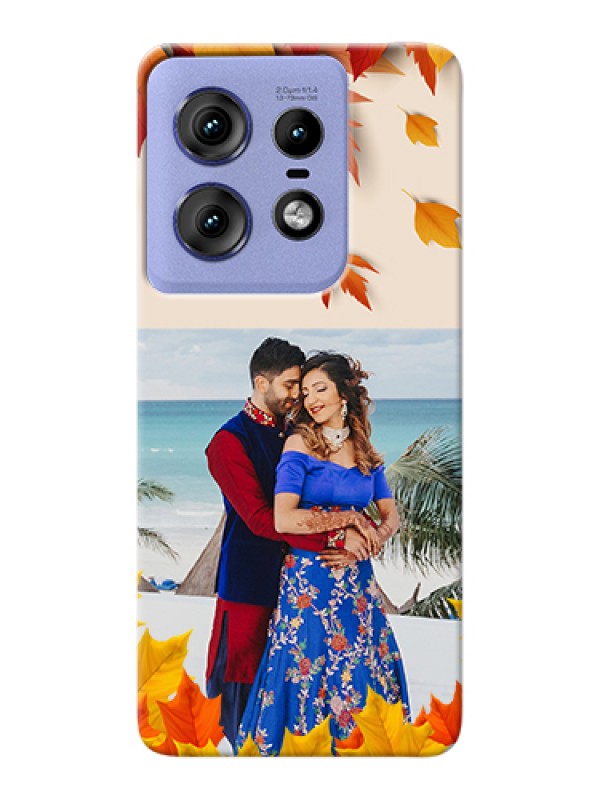 Custom Motorola Edge 50 Pro 5G Custom Hard Phone Case - Autumn Maple Leaves Design