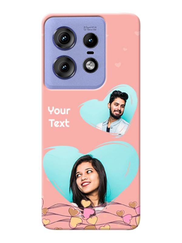 Custom Motorola Edge 50 Pro 5G Custom Hard Phone Case - Love Doodle Design