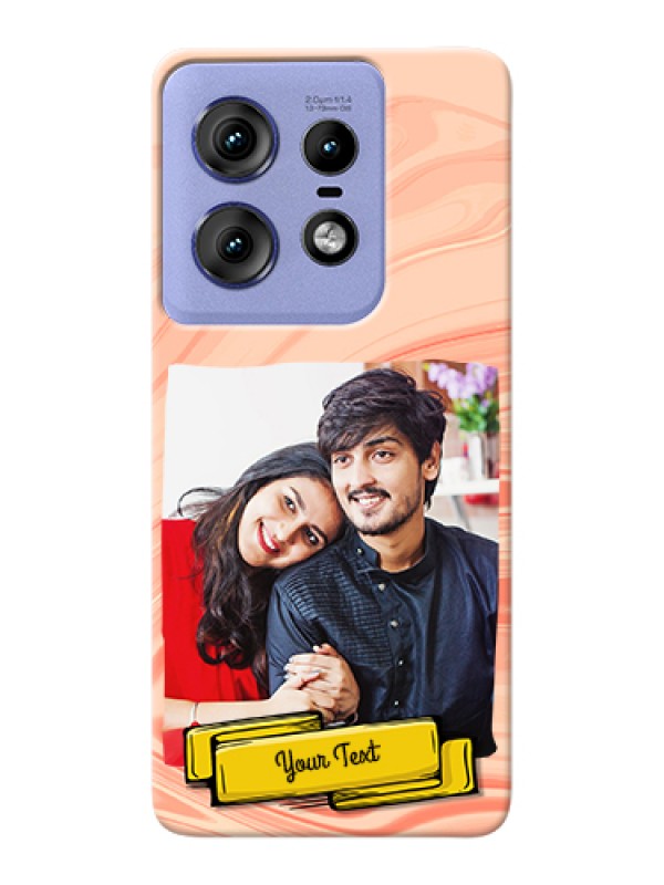 Custom Motorola Edge 50 Pro 5G Custom Hard Phone Case - Marble Texture Design