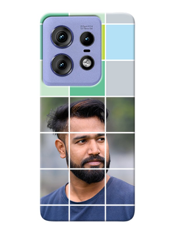 Custom Motorola Edge 50 Pro 5G Custom Hard Phone Case - With White Box Pattern