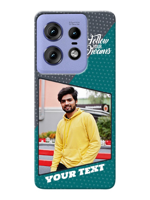 Custom Motorola Edge 50 Pro 5G Custom Hard Phone Case - Background Pattern Design With Quote