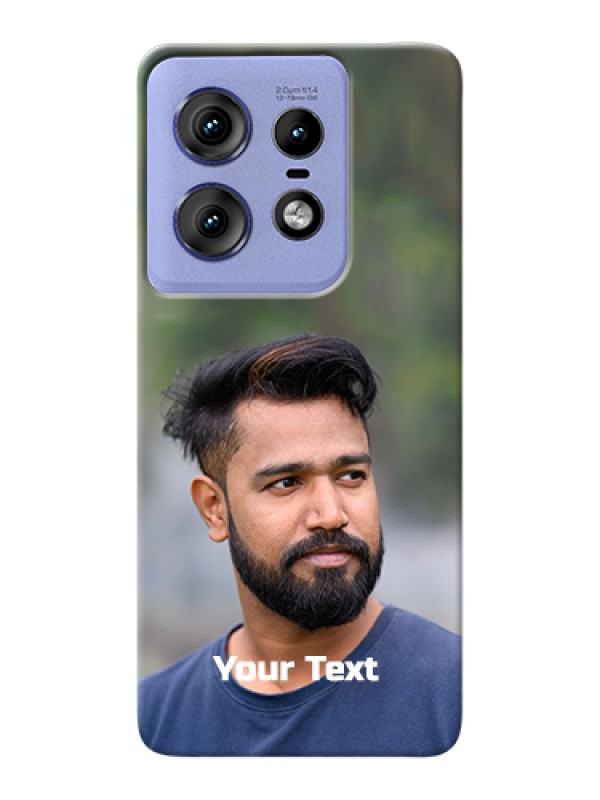 Custom Motorola Edge 50 Pro 5G Custom Hard Phone Case - Photo With Text Design