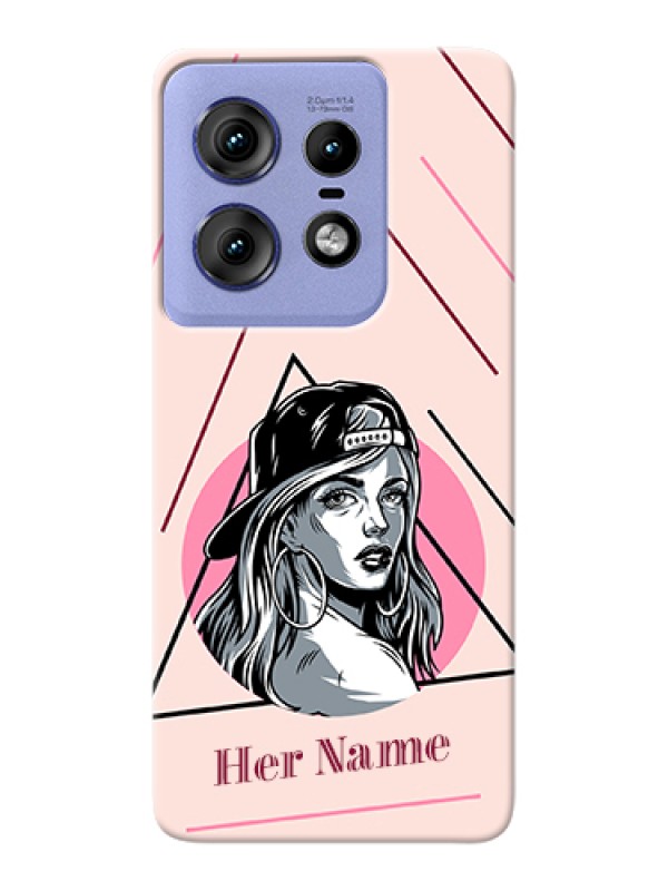 Custom Motorola Edge 50 Pro 5G Custom Hard Phone Case - Rockstar Girl Design