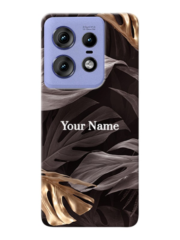 Custom Motorola Edge 50 Pro 5G Custom Hard Phone Case - Wild Leaves Digital Paint Design