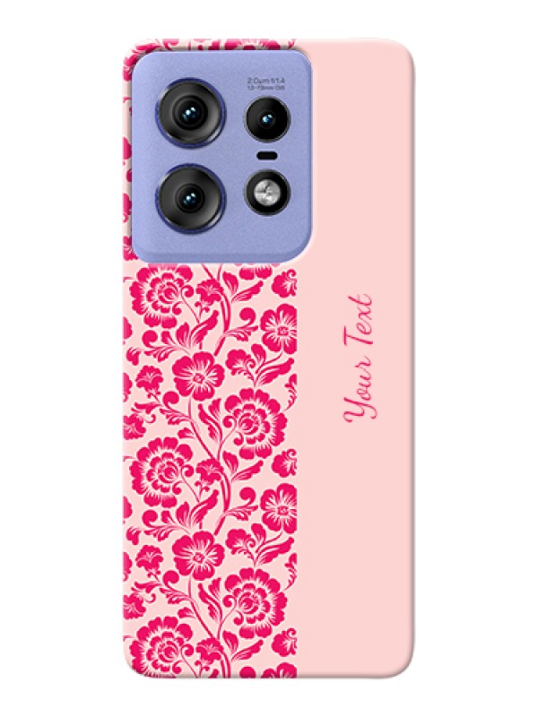Custom Motorola Edge 50 Pro 5G Custom Hard Phone Case - Attractive Floral Pattern Design