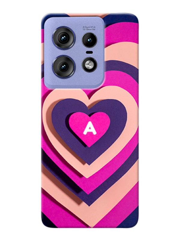 Custom Motorola Edge 50 Pro 5G Custom Hard Phone Case - Cute Heart Pattern Design