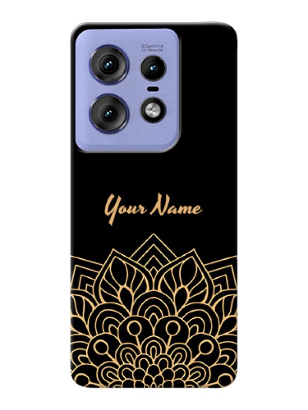 Custom Motorola Edge 50 Pro 5G Custom Hard Phone Case - Golden Mandala Design