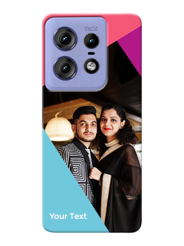 Custom Motorola Edge 50 Pro 5G Custom Hard Phone Case - Stacked Triple Colour Design