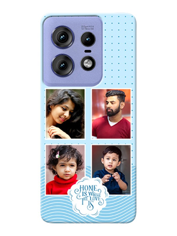 Custom Motorola Edge 50 Pro 5G Custom Hard Phone Case - Cute Love Quote With 4 Pic Upload Design