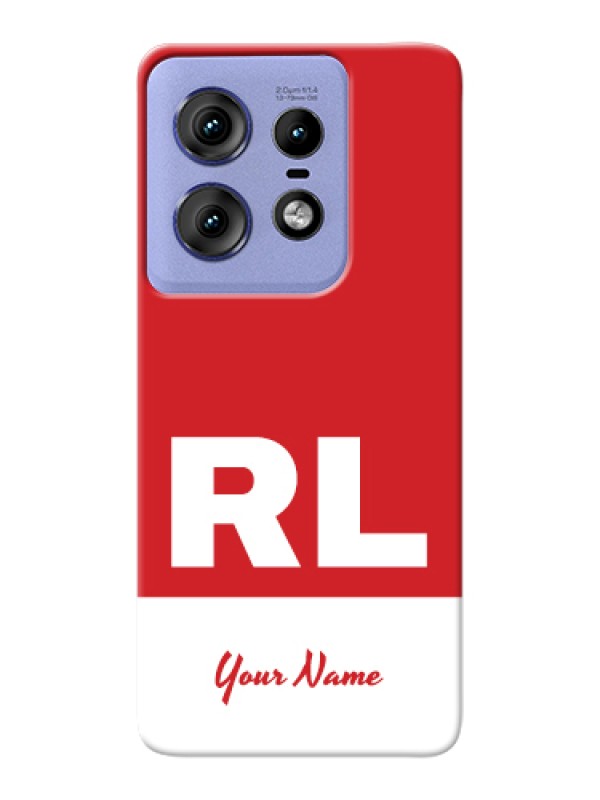 Custom Motorola Edge 50 Pro 5G Custom Hard Phone Case - Dual Tone Custom Text Design